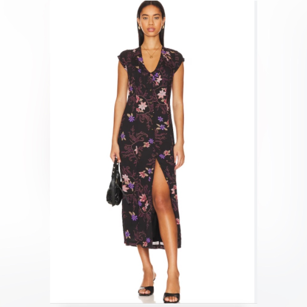 Free People Rosemary print midi dress size M NWT